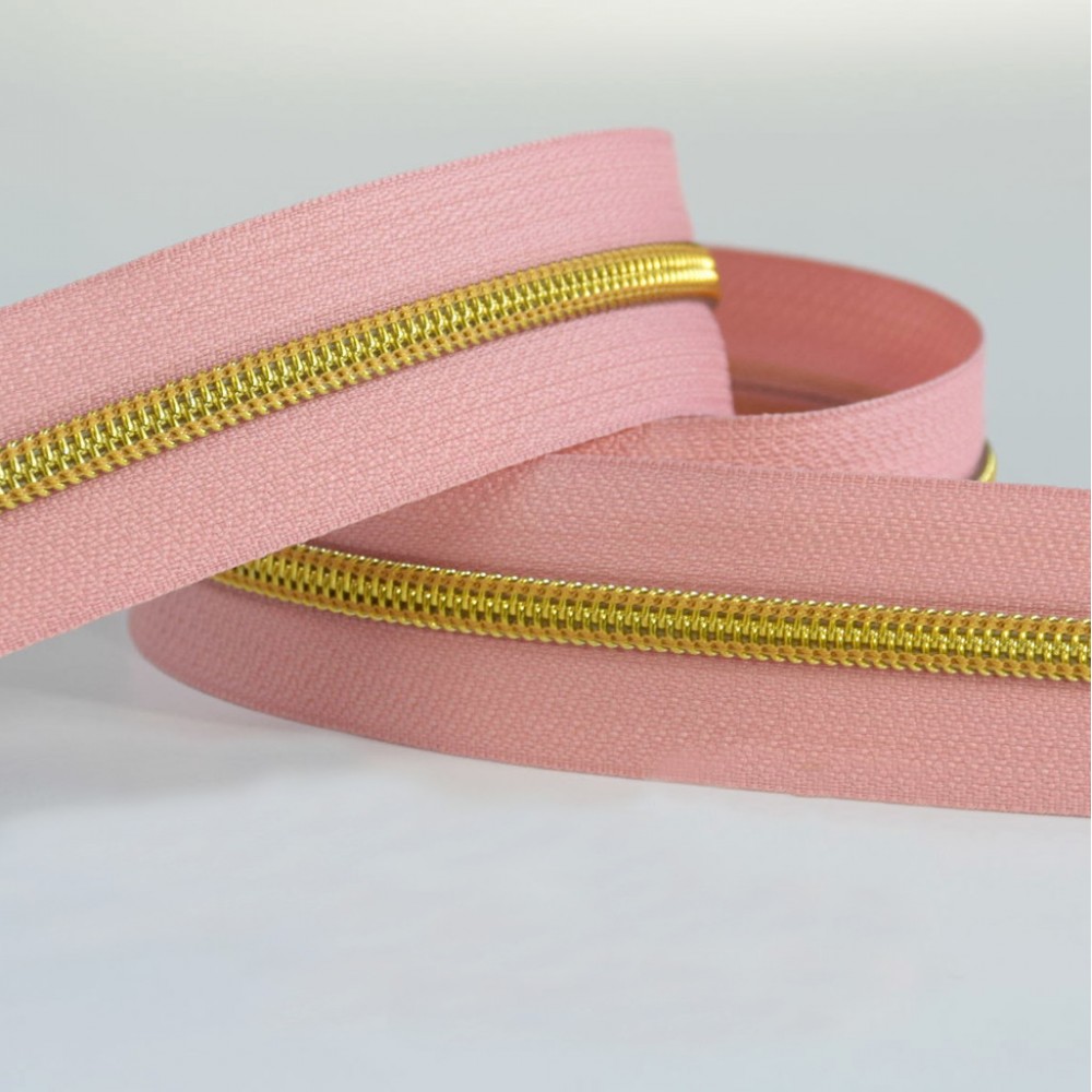 Reißverschluss rosa gold 5 mm