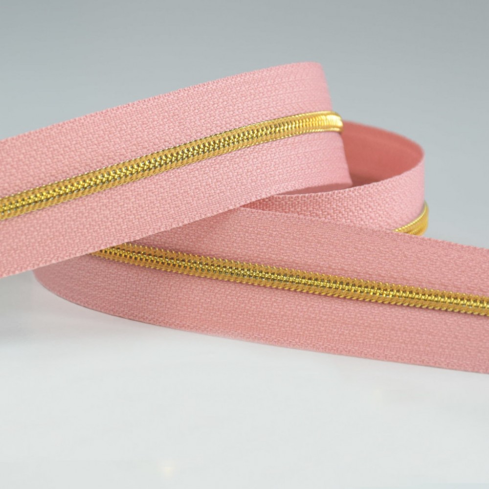 Reißverschluss rosa gold 3 mm