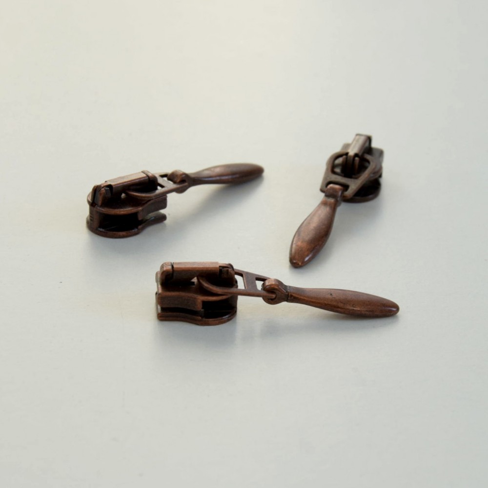 Zipper kupfer antik 5 mm